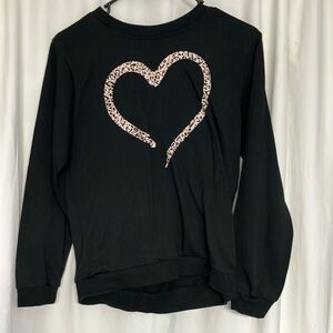 Black Ribbed Sweatshirt
